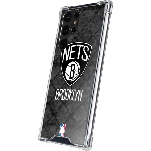 NBA Brooklyn Nets Dark Rust Galaxy S22 Ultra Clear Case