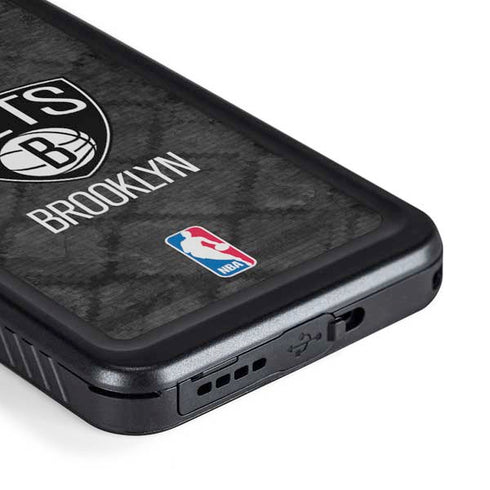 NBA Brooklyn Nets Dark Rust Galaxy S23 Plus Waterproof Case