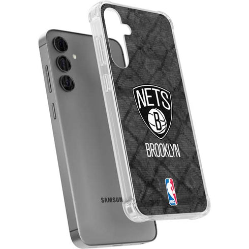 NBA Brooklyn Nets Dark Rust Galaxy S24 Plus Clear Case