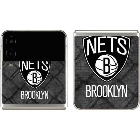 NBA Brooklyn Nets Dark Rust Galaxy Z Flip3 5G Skin