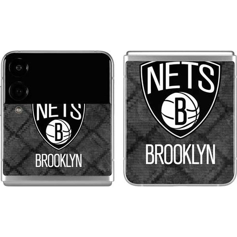 NBA Brooklyn Nets Dark Rust Galaxy Z Flip4 5G Skin