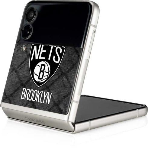 NBA Brooklyn Nets Dark Rust Galaxy Z Flip4 5G Skin