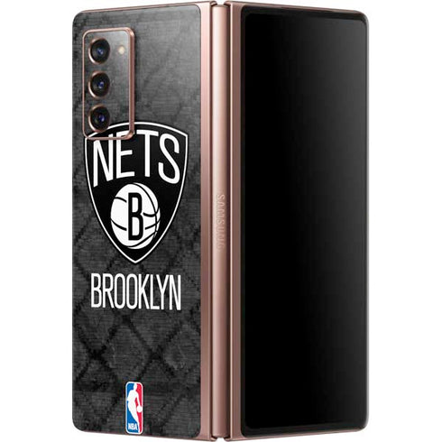 NBA Brooklyn Nets Dark Rust Galaxy Z Fold2 5G Skin