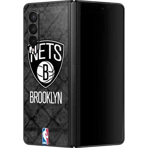 NBA Brooklyn Nets Dark Rust Galaxy Z Fold3 5G Skin