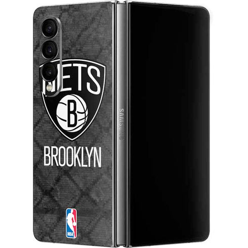 NBA Brooklyn Nets Dark Rust Galaxy Z Fold4 5G Skin