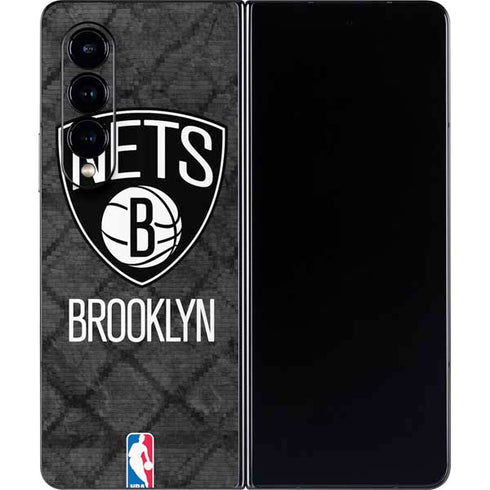 NBA Brooklyn Nets Dark Rust Galaxy Z Fold4 5G Skin