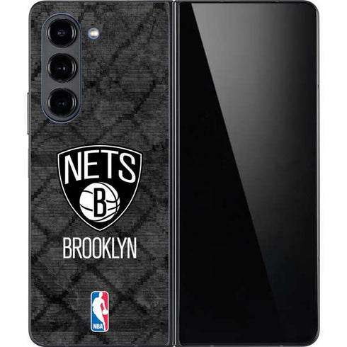 NBA Brooklyn Nets Dark Rust Galaxy Z Fold5 5G Skin