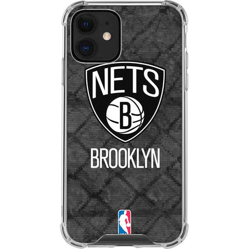 NBA Brooklyn Nets Dark Rust iPhone 12 Mini Clear Case