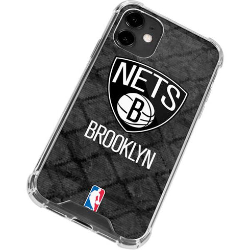 NBA Brooklyn Nets Dark Rust iPhone 12 Mini Clear Case