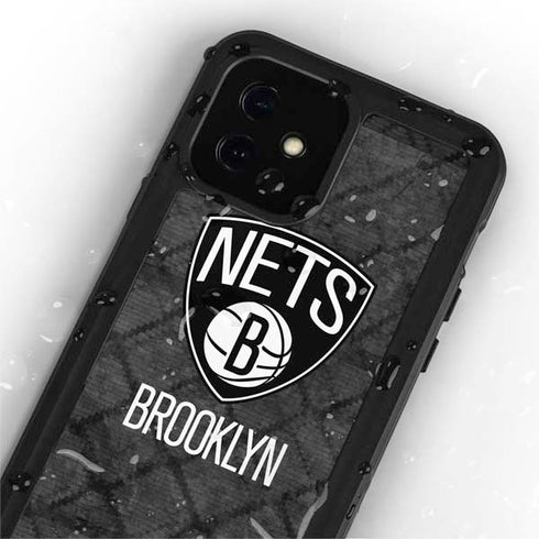 NBA Brooklyn Nets Dark Rust iPhone 12 Mini Waterproof Case