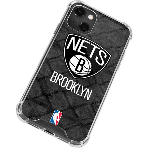 NBA Brooklyn Nets Dark Rust iPhone 13 Mini Clear Case