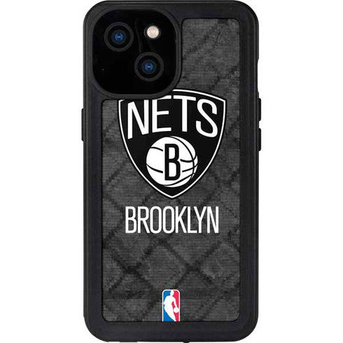 NBA Brooklyn Nets Dark Rust iPhone 13 Mini Waterproof Case