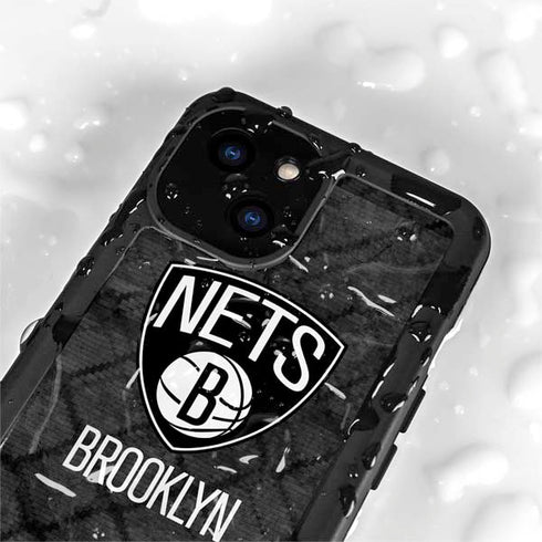 NBA Brooklyn Nets Dark Rust iPhone 13 Mini Waterproof Case