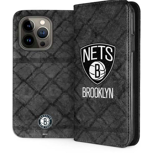 NBA Brooklyn Nets Dark Rust iPhone 13 Pro Folio Case