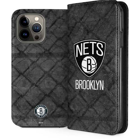 NBA Brooklyn Nets Dark Rust iPhone 13 Pro Max Folio Case