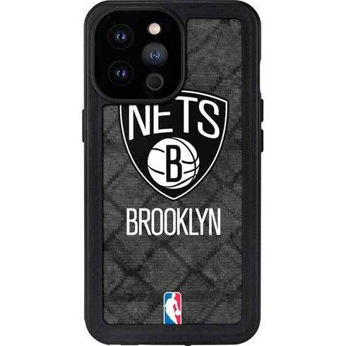 NBA Brooklyn Nets Dark Rust iPhone 14 Pro Max Waterproof Case