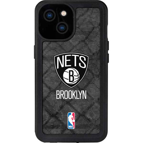 NBA Brooklyn Nets Dark Rust iPhone 15 Waterproof Case