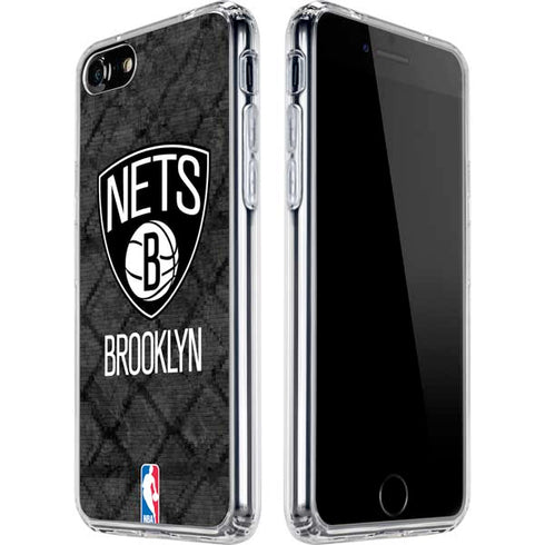 NBA Brooklyn Nets Dark Rust iPhone SE (2nd & 3rd Gen) Clear Case
