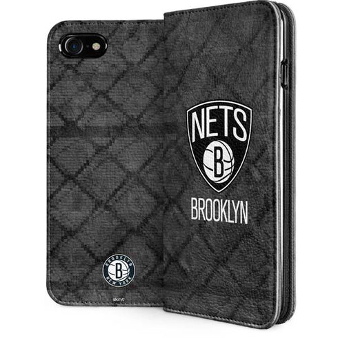 NBA Brooklyn Nets Dark Rust iPhone SE (2nd & 3rd Gen) Folio Case
