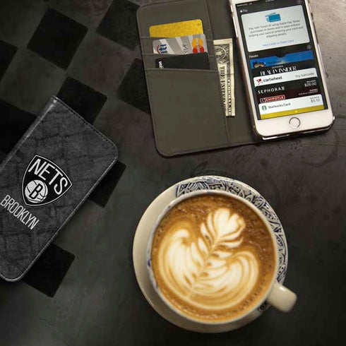 NBA Brooklyn Nets Dark Rust iPhone SE (2nd & 3rd Gen) Folio Case