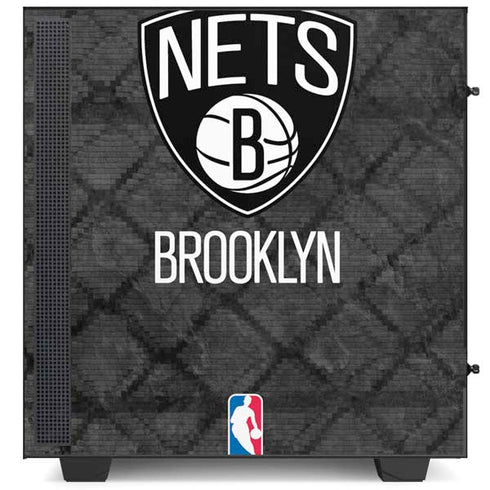 NBA Brooklyn Nets Dark Rust NZXT H510 Compact ATX Mid-Tower Case Skin