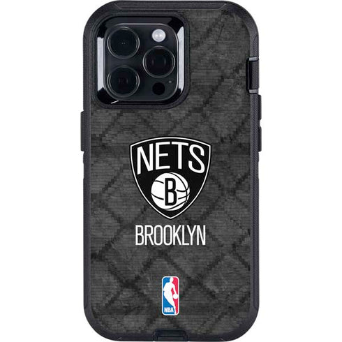NBA Brooklyn Nets Dark Rust Otterbox Defender iPhone Skin