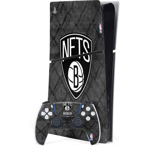 NBA Brooklyn Nets Dark Rust PS5 Slim Digital Edition Bundle Skin