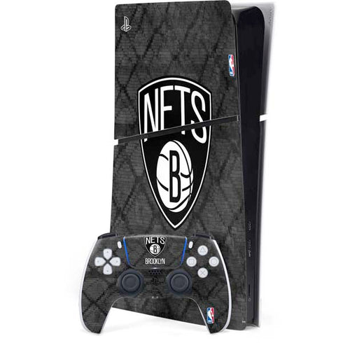 NBA Brooklyn Nets Dark Rust PS5 Slim Digital Edition Console Skin