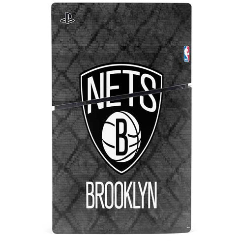 NBA Brooklyn Nets Dark Rust PS5 Slim Digital Edition Console Skin