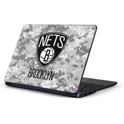 NBA Brooklyn Nets Digi Camo Samsung Chromebook Skin