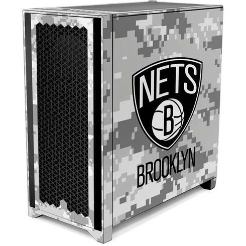 NBA Brooklyn Nets Digi Camo Corsair 4000D Tempered Glass Mid-Tower ATX Case Skin