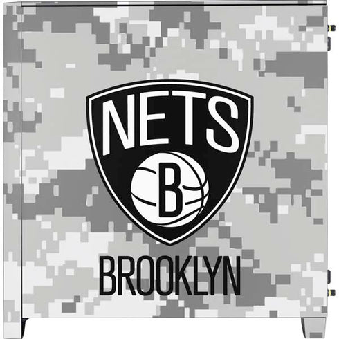 NBA Brooklyn Nets Digi Camo Corsair 4000D Tempered Glass Mid-Tower ATX Case Skin
