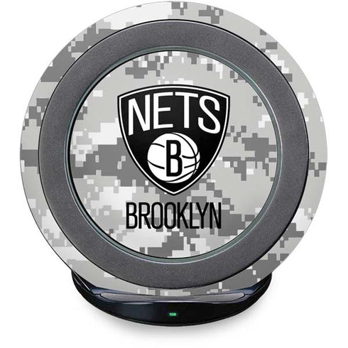 NBA Brooklyn Nets Digi Camo Fast Charge Wireless Charging Stand Skin