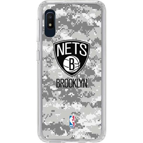 NBA Brooklyn Nets Digi Camo Galaxy A10e Clear Case