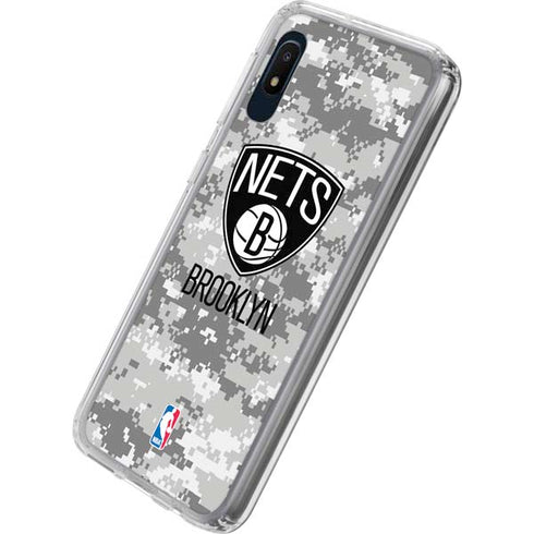 NBA Brooklyn Nets Digi Camo Galaxy A10e Clear Case