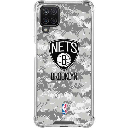 NBA Brooklyn Nets Digi Camo Galaxy A12 Clear Case