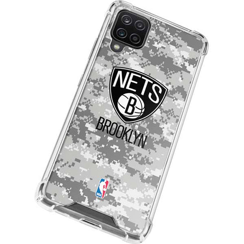 NBA Brooklyn Nets Digi Camo Galaxy A12 Clear Case