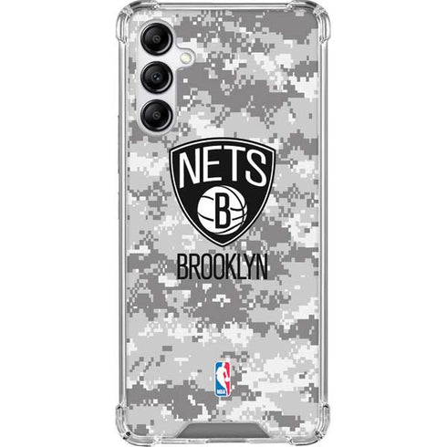 NBA Brooklyn Nets Digi Camo Galaxy A14 5G Clear Case