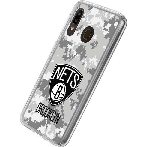 NBA Brooklyn Nets Digi Camo Galaxy A20 Clear Case