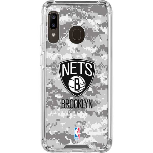 NBA Brooklyn Nets Digi Camo Galaxy A30 Clear Case