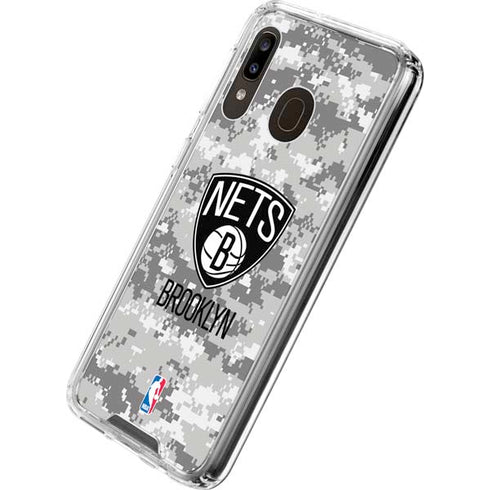 NBA Brooklyn Nets Digi Camo Galaxy A30 Clear Case