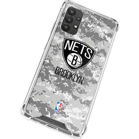 NBA Brooklyn Nets Digi Camo Galaxy A32 5G Clear Case
