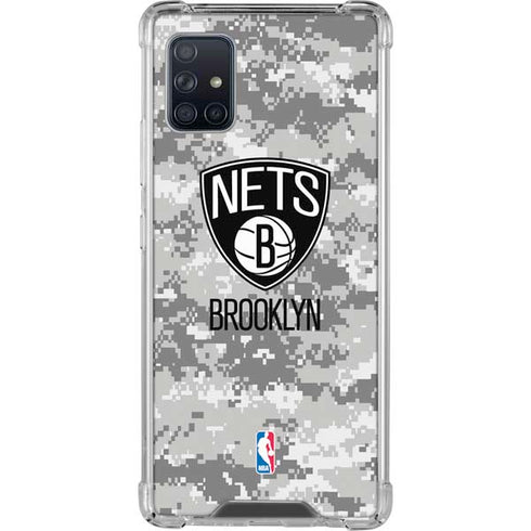 NBA Brooklyn Nets Digi Camo Galaxy A51 5G Clear Case