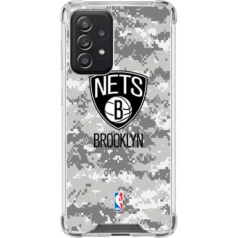 NBA Brooklyn Nets Digi Camo Galaxy A52 5G Clear Case
