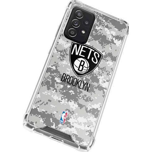 NBA Brooklyn Nets Digi Camo Galaxy A52 5G Clear Case