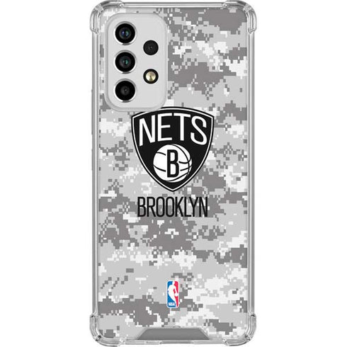 NBA Brooklyn Nets Digi Camo Galaxy A53 5G Clear Case
