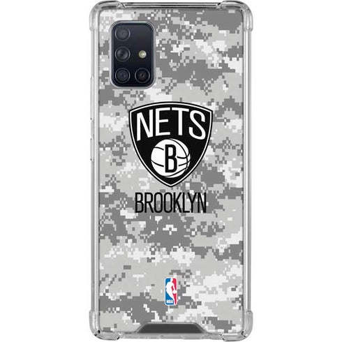 NBA Brooklyn Nets Digi Camo Galaxy A71 5G Clear Case