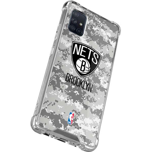 NBA Brooklyn Nets Digi Camo Galaxy A71 5G Clear Case