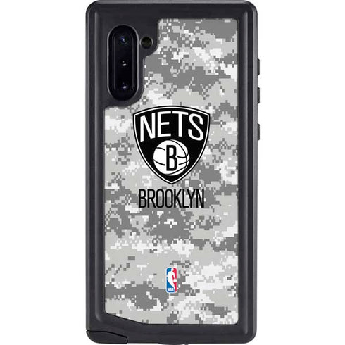 NBA Brooklyn Nets Digi Camo Galaxy Note 10 Waterproof Case