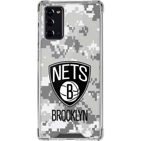 NBA Brooklyn Nets Digi Camo Galaxy Note20 5G Clear Case